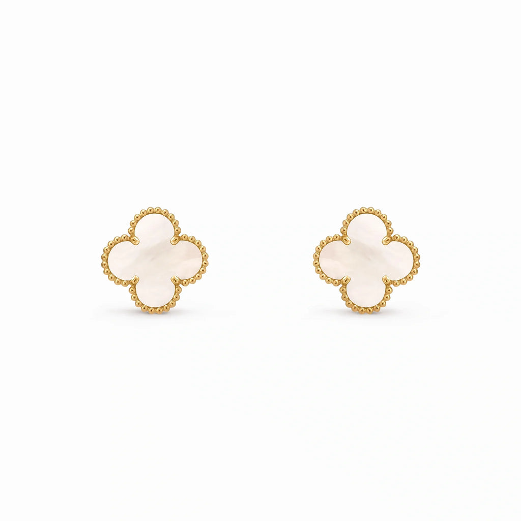 Vintage Alhambra Blue Clover Earrings