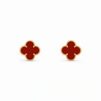 Vintage Alhambra Blue Clover Earrings