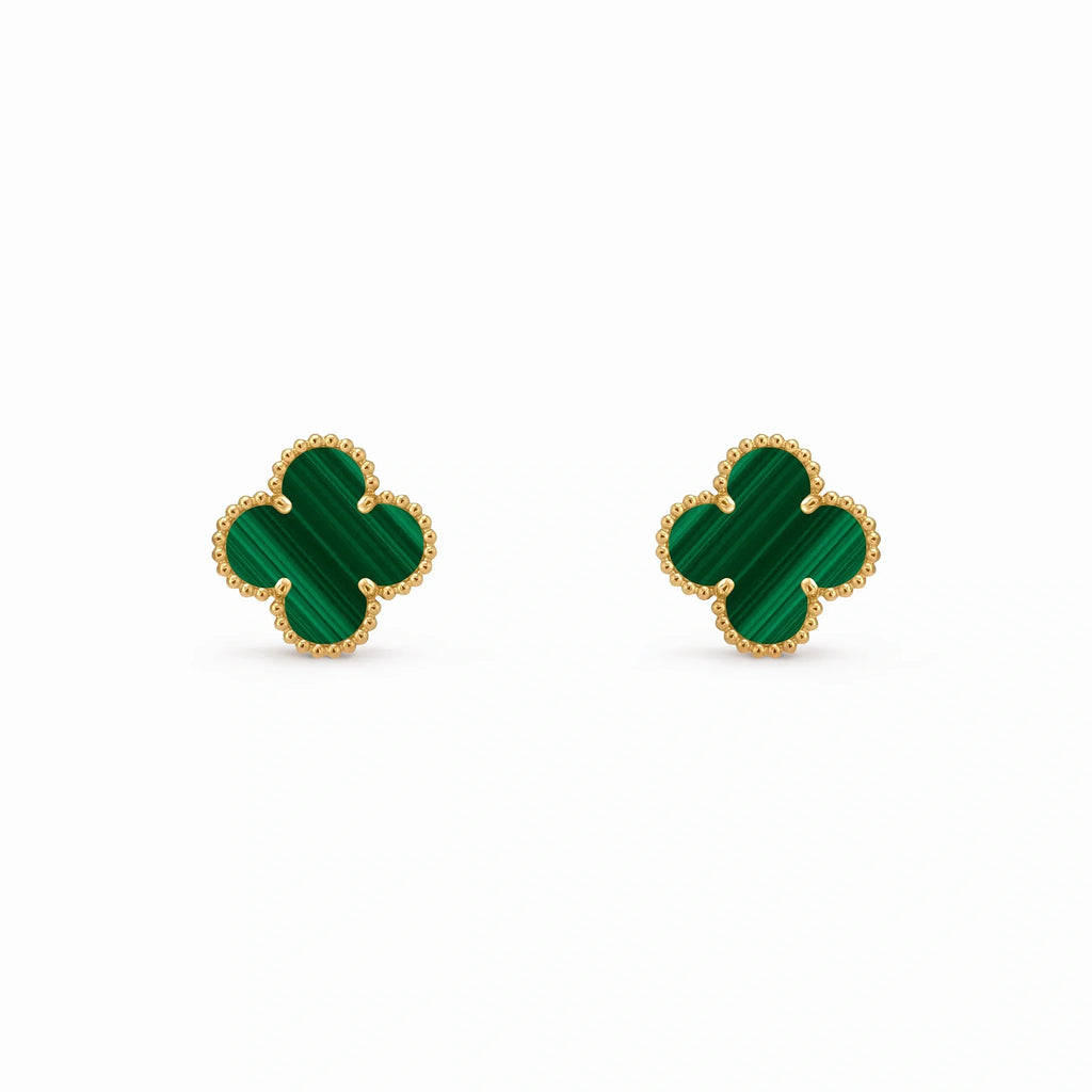 Vintage Alhambra Blue Clover Earrings
