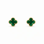 Vintage Alhambra Blue Clover Earrings