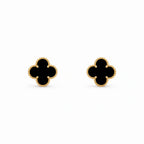 Vintage Alhambra Blue Clover Earrings
