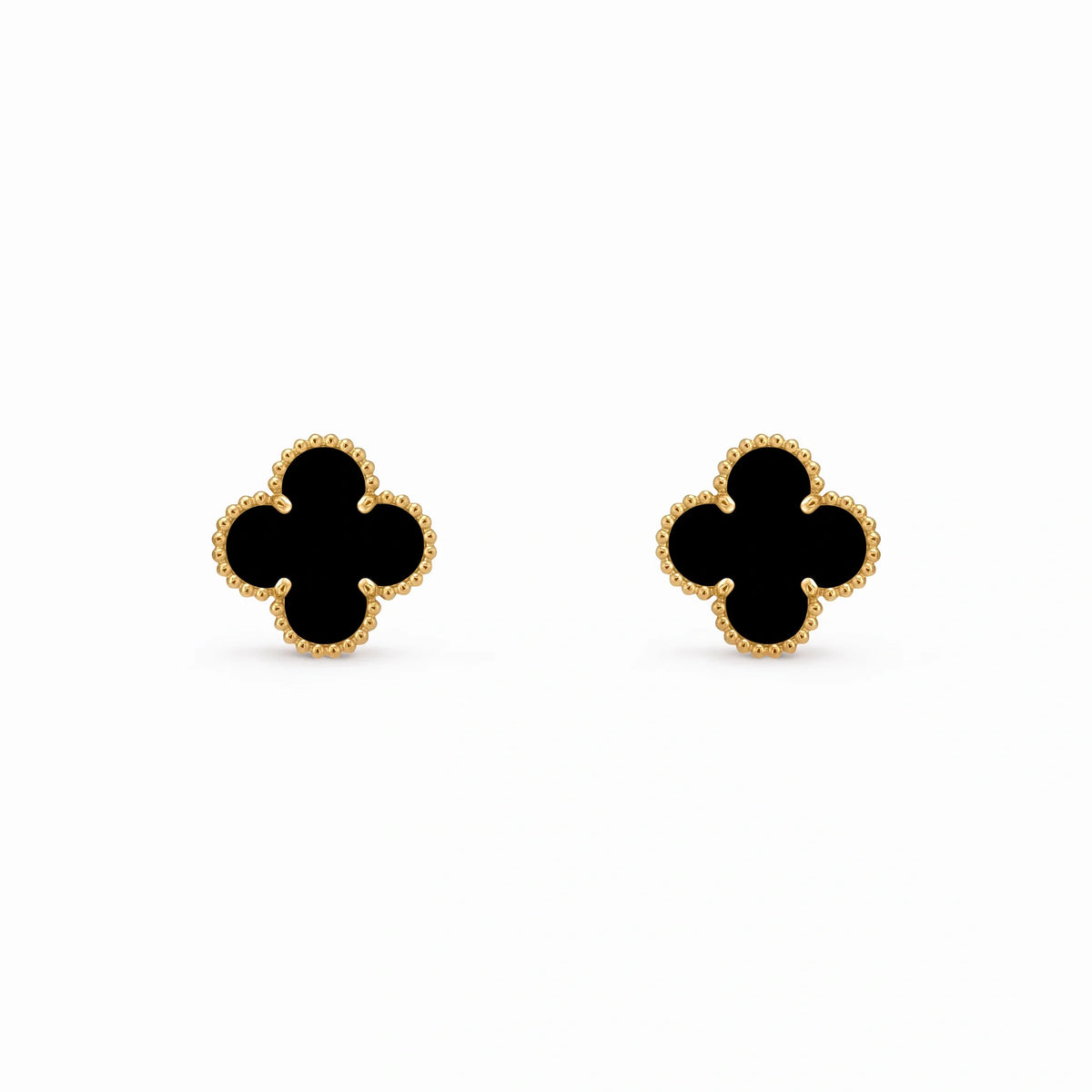 Vintage Alhambra Blue Clover Earrings