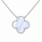 Vintage Alhambra Blue Clover Pendant Necklace