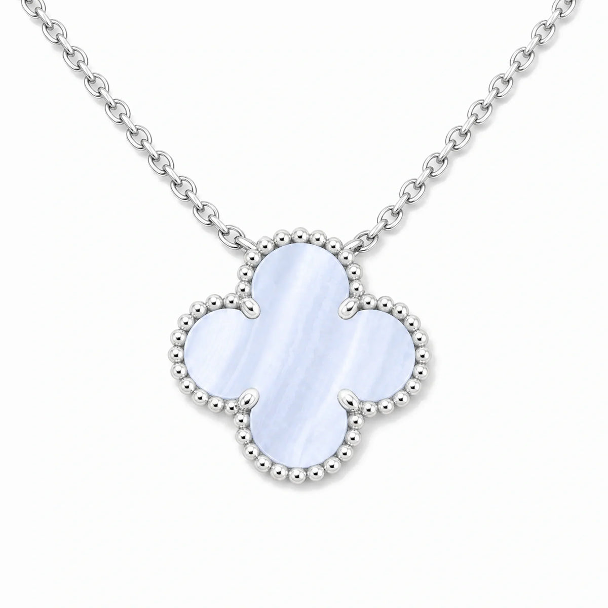 Vintage Alhambra Blue Clover Pendant Necklace