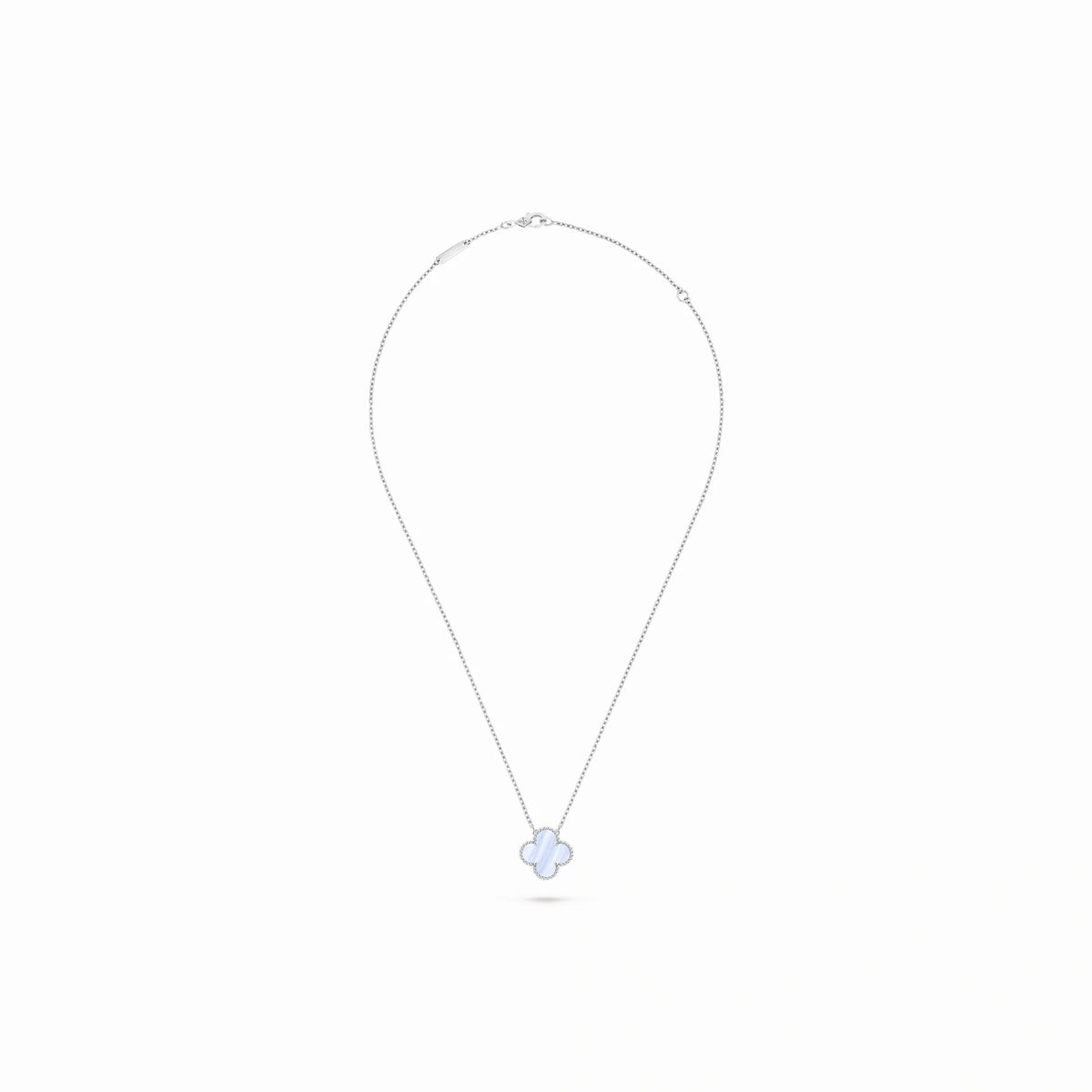 Vintage Alhambra Blue Clover Pendant Necklace