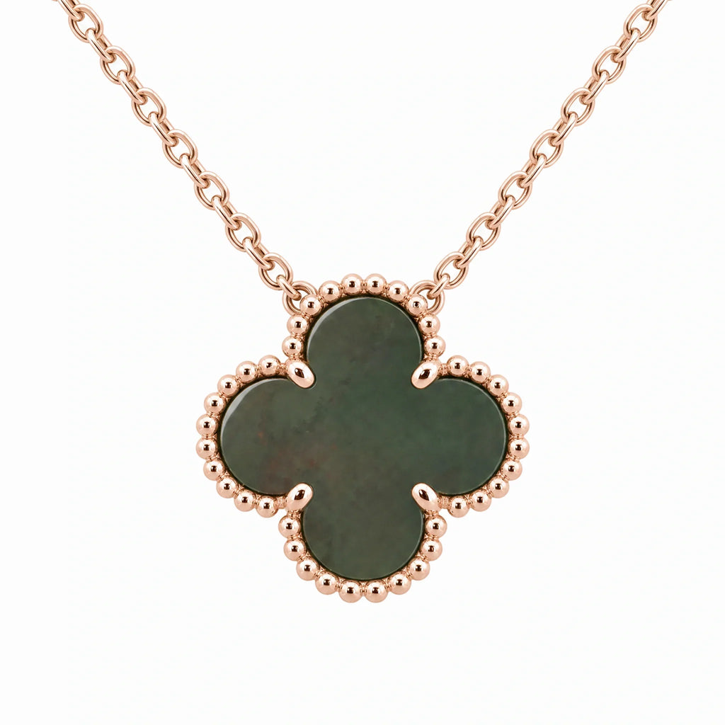 Vintage Alhambra Blue Clover Pendant Necklace