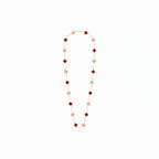 Vintage Alhambra Double Chain Clover Necklace