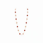 Vintage Alhambra Double Chain Clover Necklace