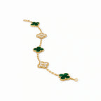 Vintage Alhambra Green Pavé Clover Bracelet