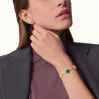Vintage Alhambra Green Pavé Clover Bracelet
