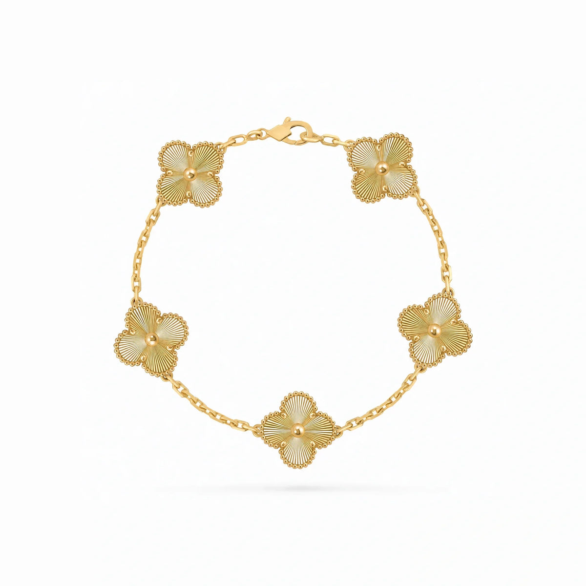 Vintage Alhambra Guilloche Clover Bracelet