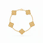 Vintage Alhambra Hammered Clover Bracelet