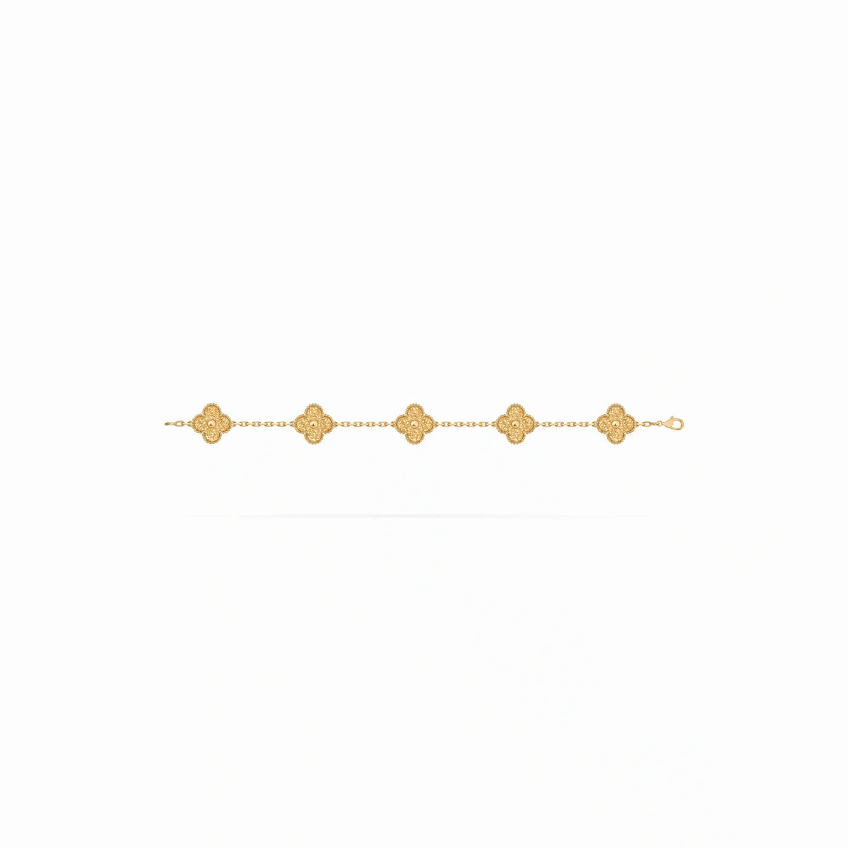 Vintage Alhambra Hammered Clover Bracelet