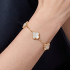 Vintage Alhambra Mother-of-Pearl Clover Bracelet