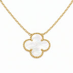Vintage Alhambra Nacre Clover Pendant Necklace