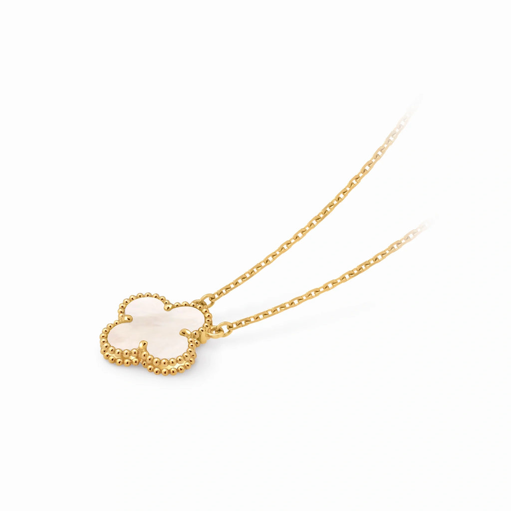 Vintage Alhambra Nacre Clover Pendant Necklace