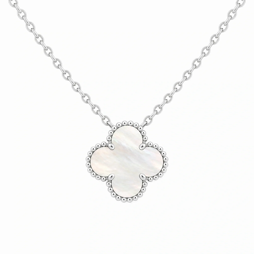 Vintage Alhambra Nacre Clover Pendant Necklace
