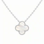 Vintage Alhambra Nacre Clover Pendant Necklace