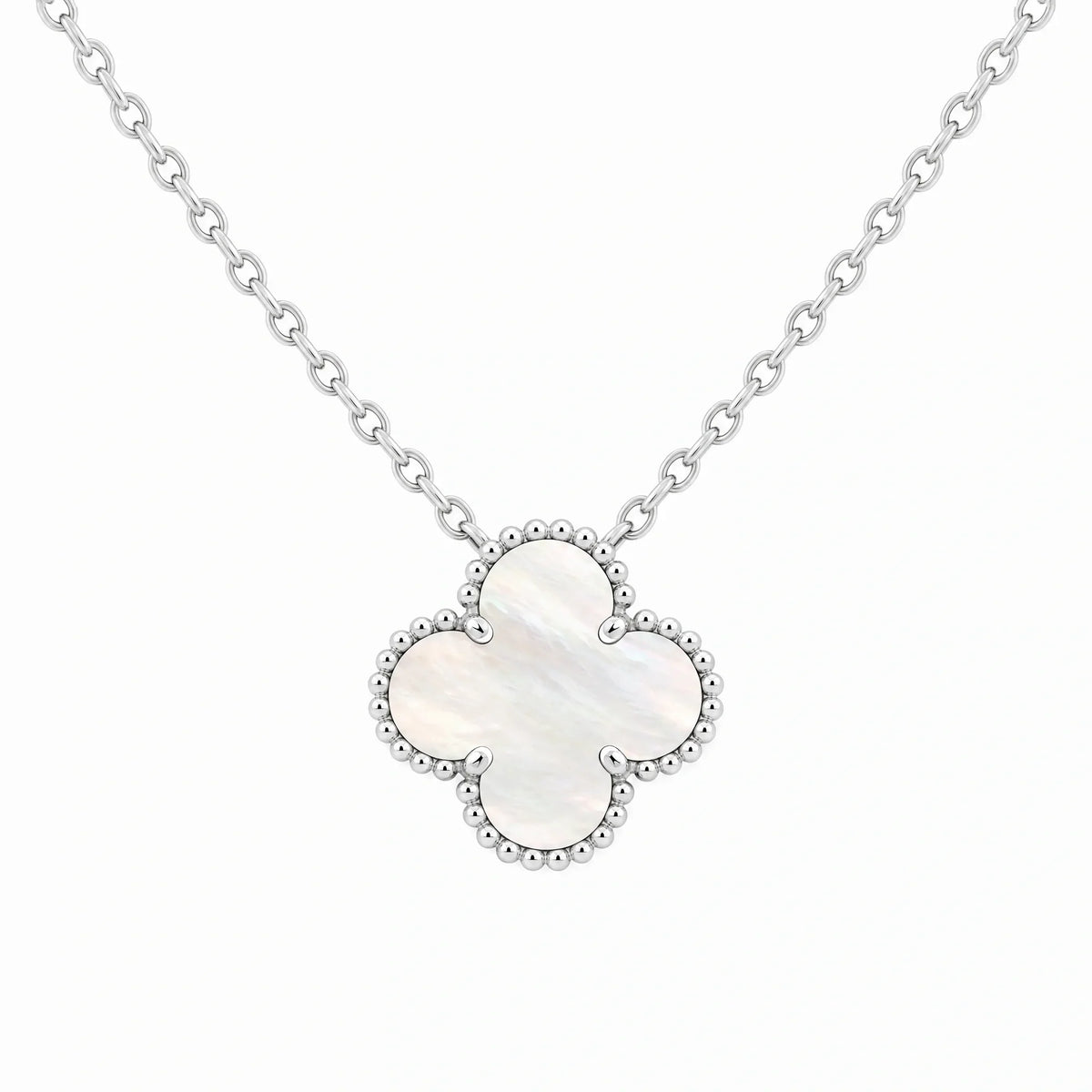 Vintage Alhambra Nacre Clover Pendant Necklace