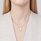 Vintage Alhambra Nacre Clover Pendant Necklace