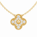 Vintage Alhambra Pavé Clover Pendant Necklace