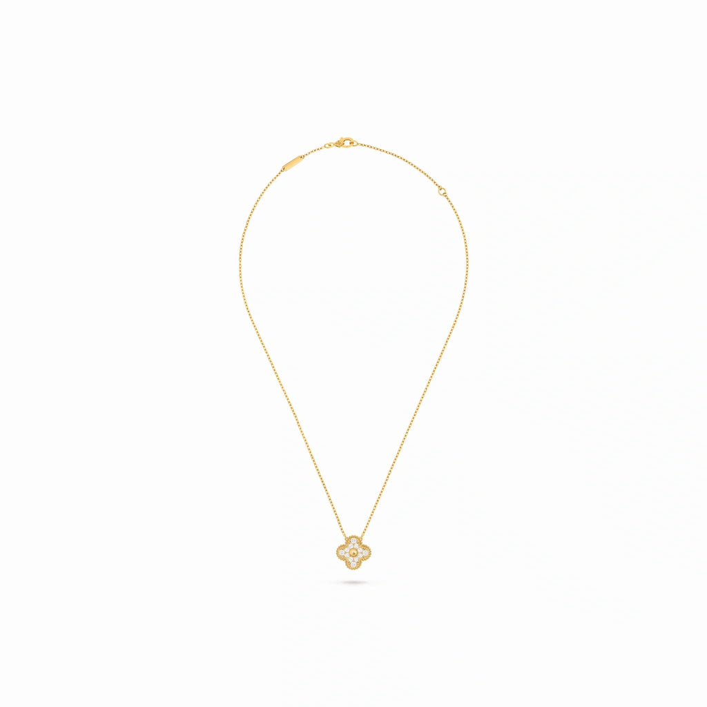 Vintage Alhambra Pavé Clover Pendant Necklace