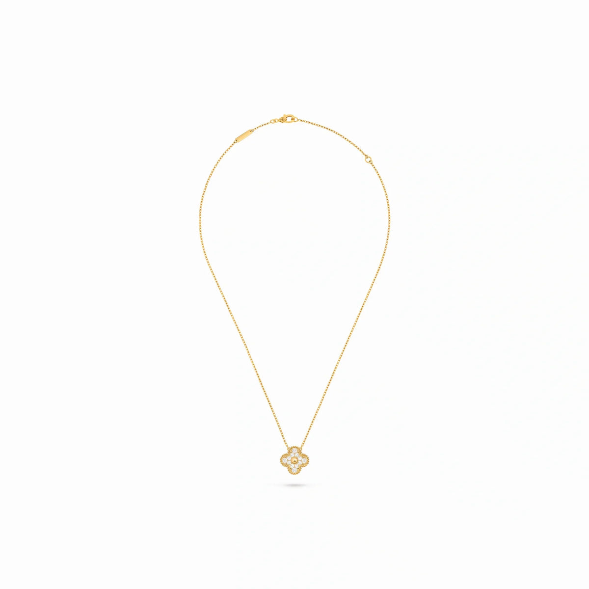 Vintage Alhambra Pavé Clover Pendant Necklace