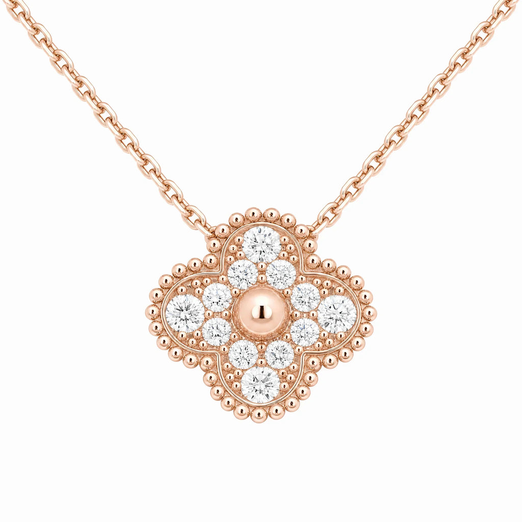 Vintage Alhambra Pavé Clover Pendant Necklace