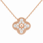 Vintage Alhambra Pavé Clover Pendant Necklace