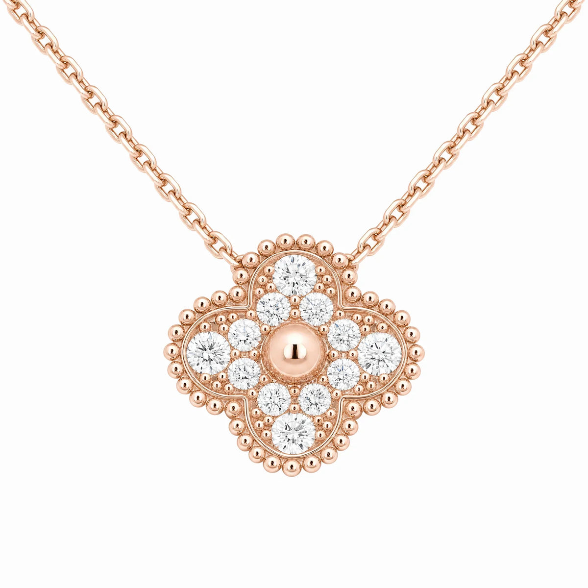 Vintage Alhambra Pavé Clover Pendant Necklace