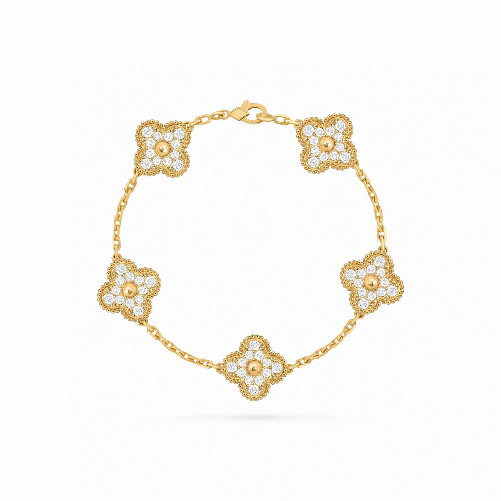 Vintage Alhambra Pavé Five Clover Bracelet