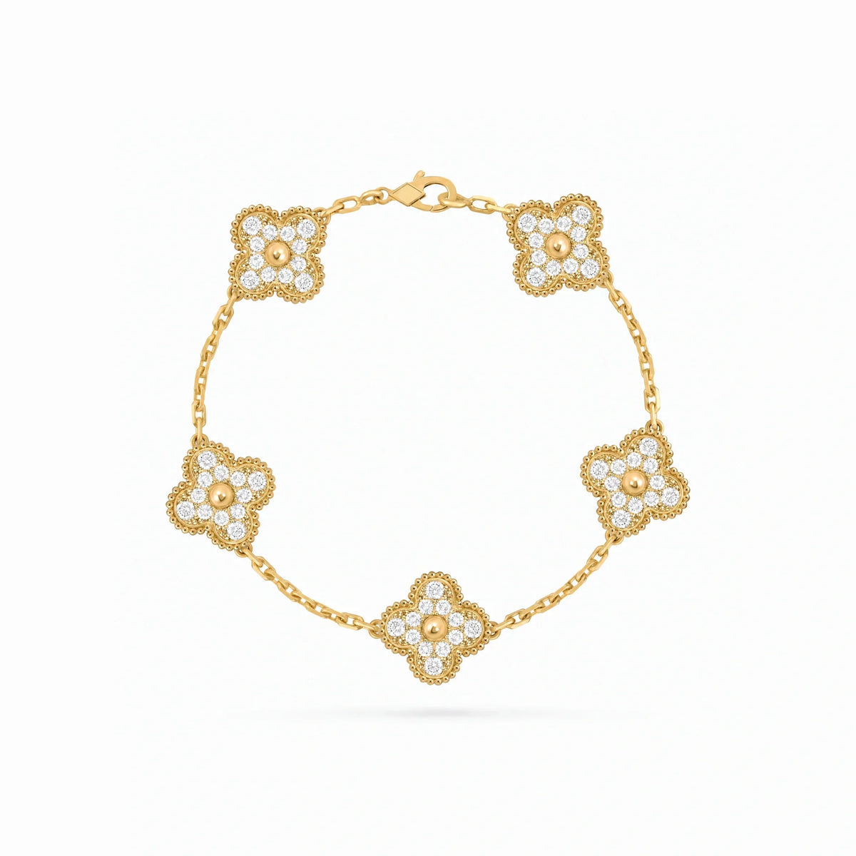 Vintage Alhambra Pavé Five Clover Bracelet