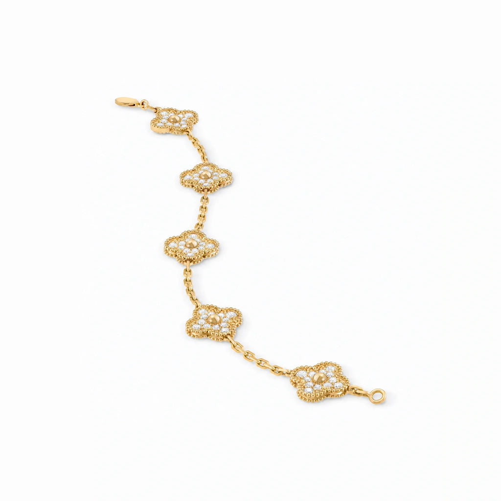 Vintage Alhambra Pavé Five Clover Bracelet