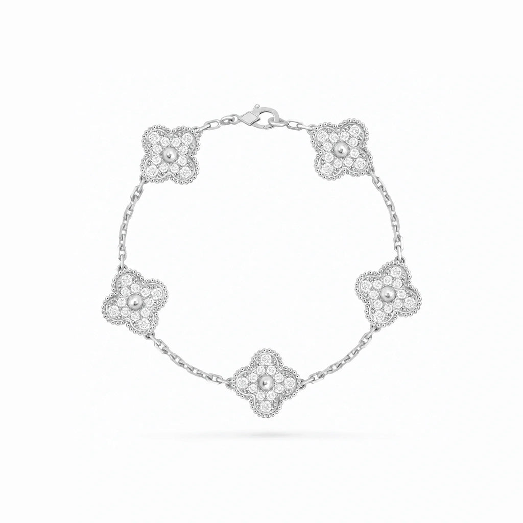 Vintage Alhambra Pavé Five Clover Bracelet