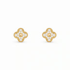Vintage Alhambra Pavé Four-Leaf Earrings