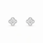 Vintage Alhambra Pavé Four-Leaf Earrings