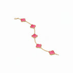 Vintage Alhambra Pink Five Clover Bracelet