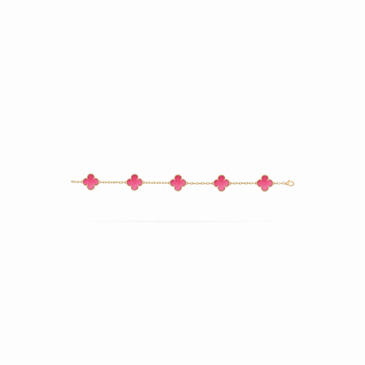 Vintage Alhambra Pink Five Clover Bracelet