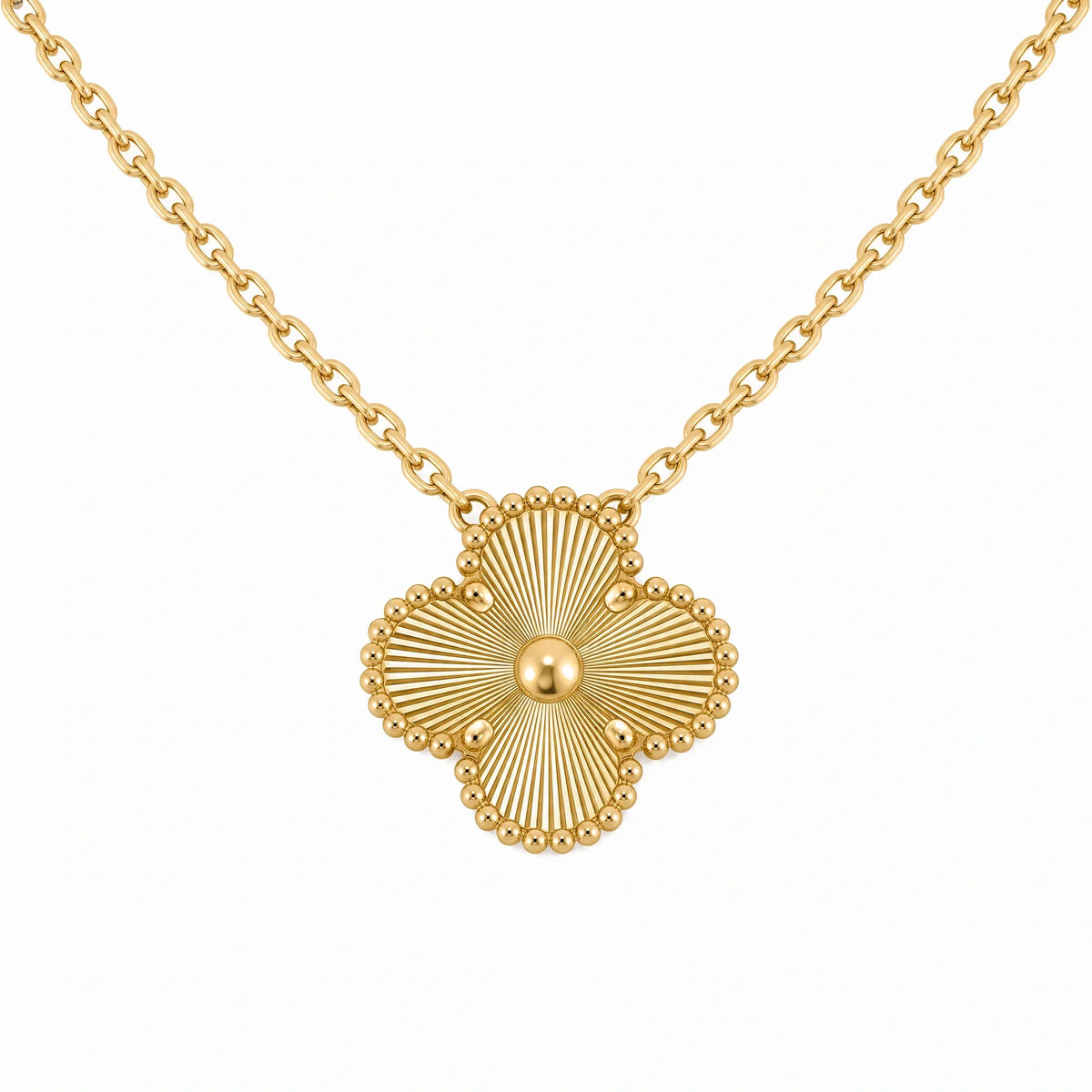 Vintage Alhambra Sunray Clover Pendant Necklace