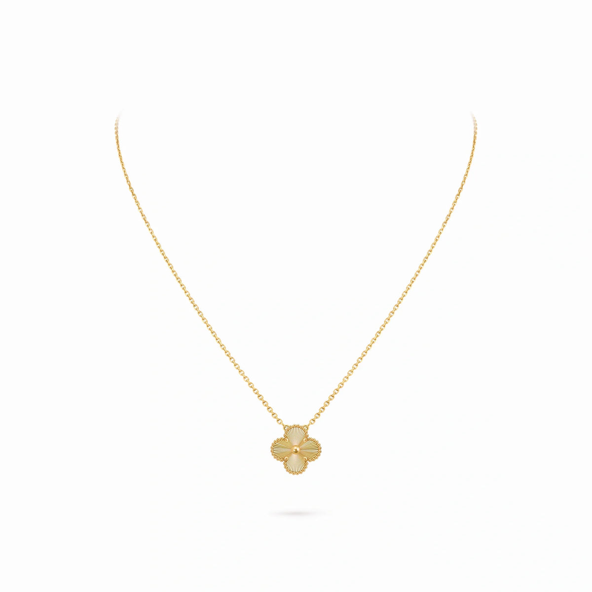 Vintage Alhambra Sunray Clover Pendant Necklace