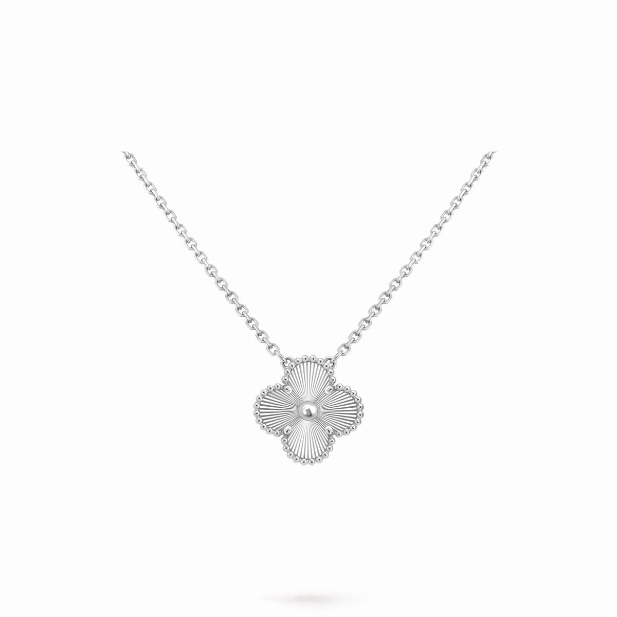Vintage Alhambra Sunray Clover Pendant Necklace