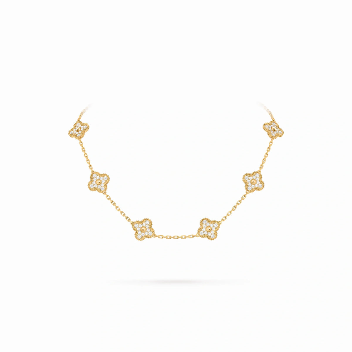 Vintage Alhambra Ten Clover Pavé Necklace