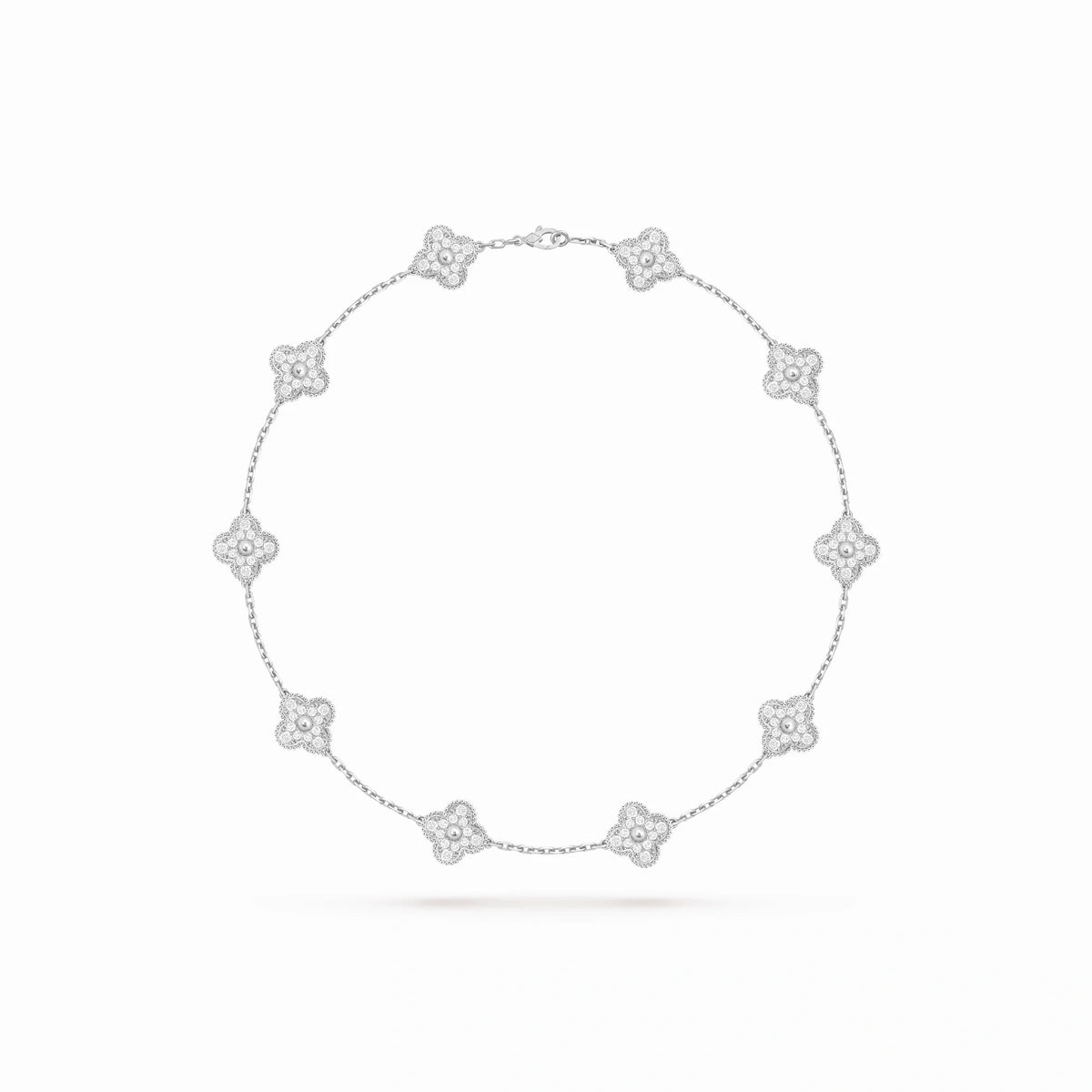 Vintage Alhambra Ten Clover Pavé Necklace