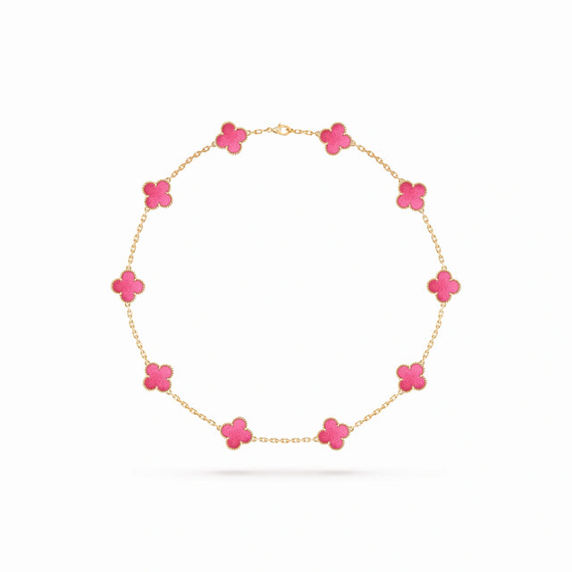 Vintage Alhambra Ten Clover Station Necklace