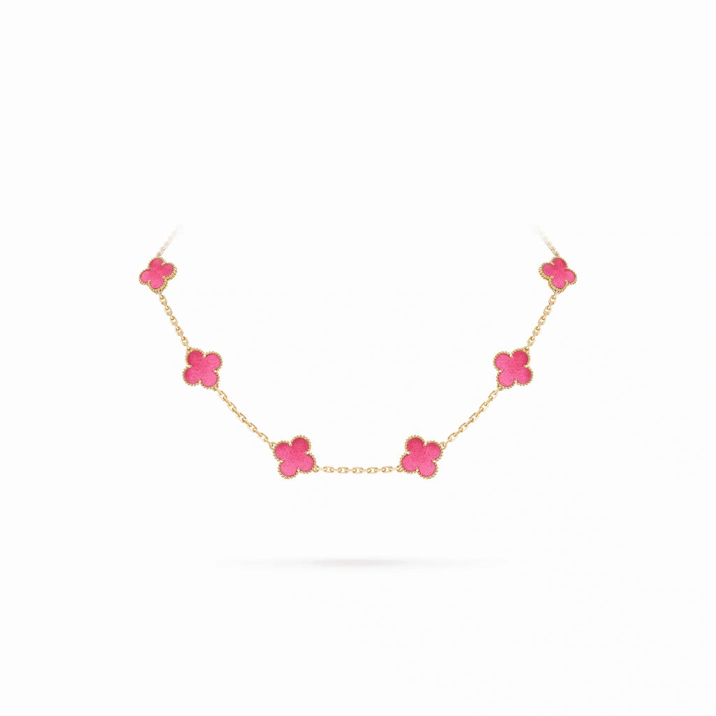 Vintage Alhambra Ten Clover Station Necklace