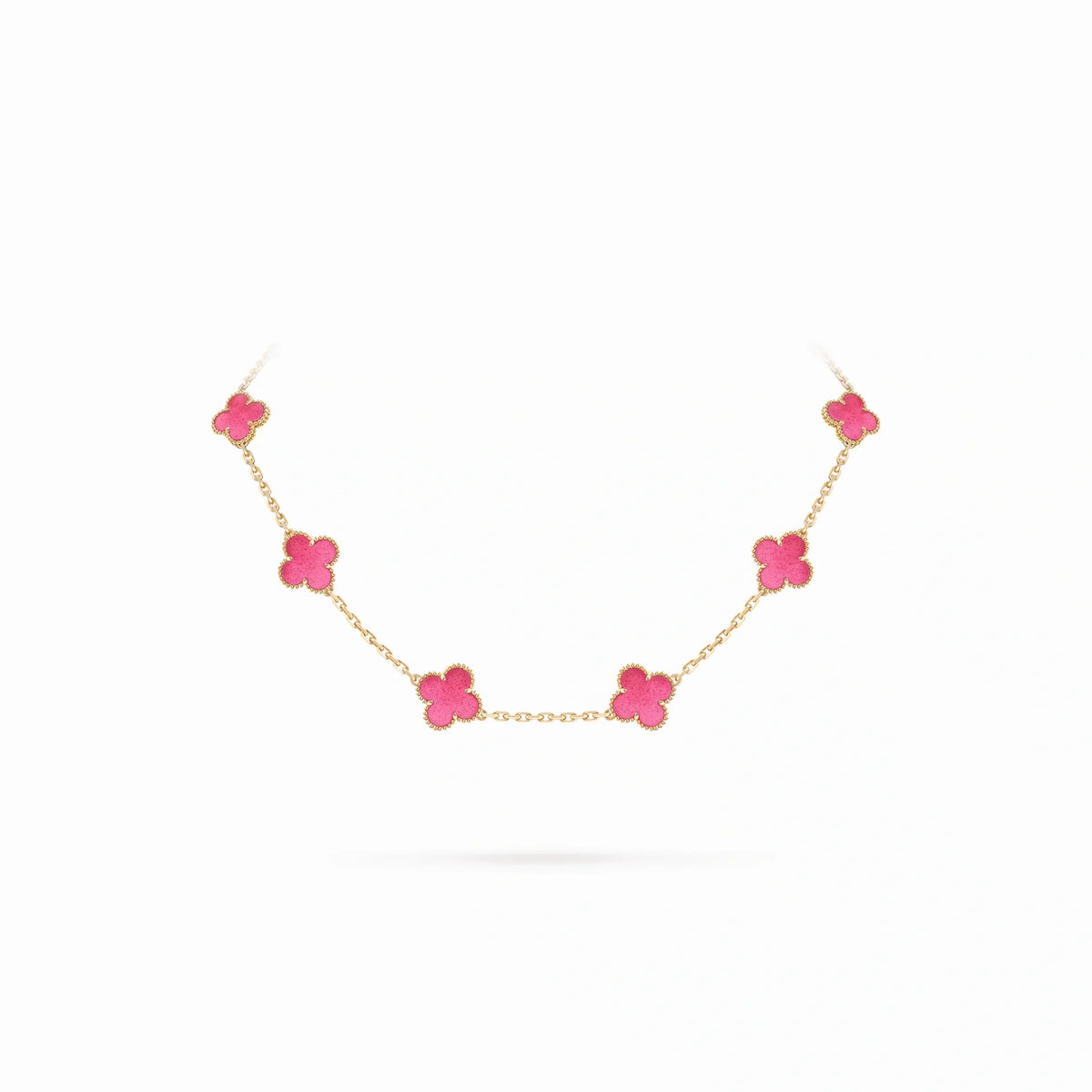 Vintage Alhambra Ten Clover Station Necklace