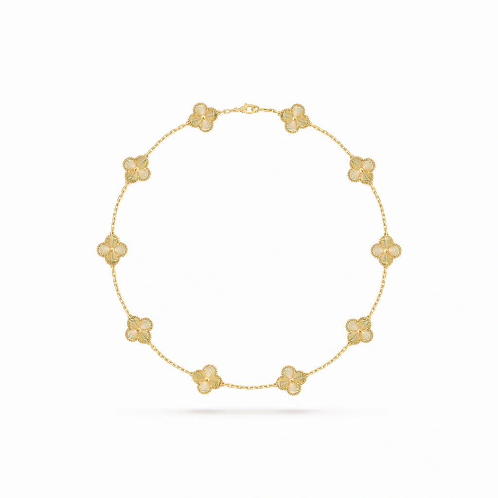 Vintage Alhambra Ten Clover Sunburst Necklace