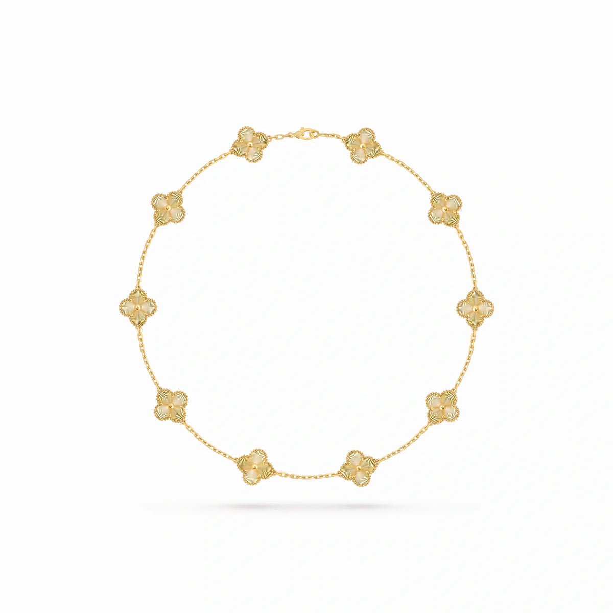 Vintage Alhambra Ten Clover Sunburst Necklace