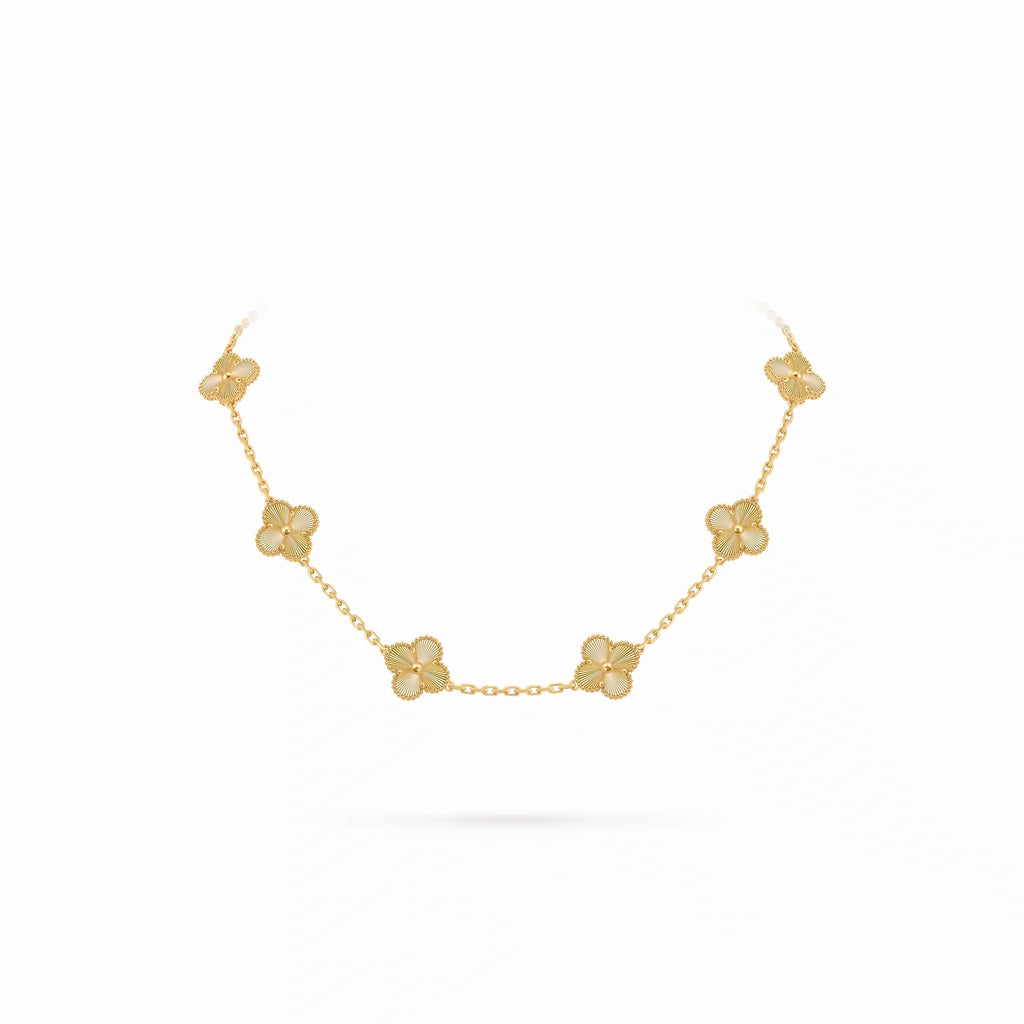 Vintage Alhambra Ten Clover Sunburst Necklace