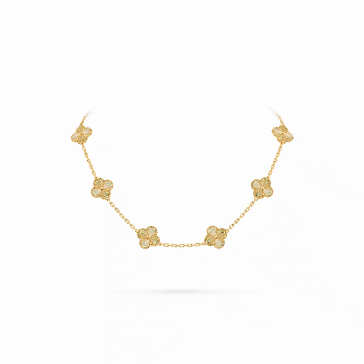 Vintage Alhambra Ten Clover Sunburst Necklace